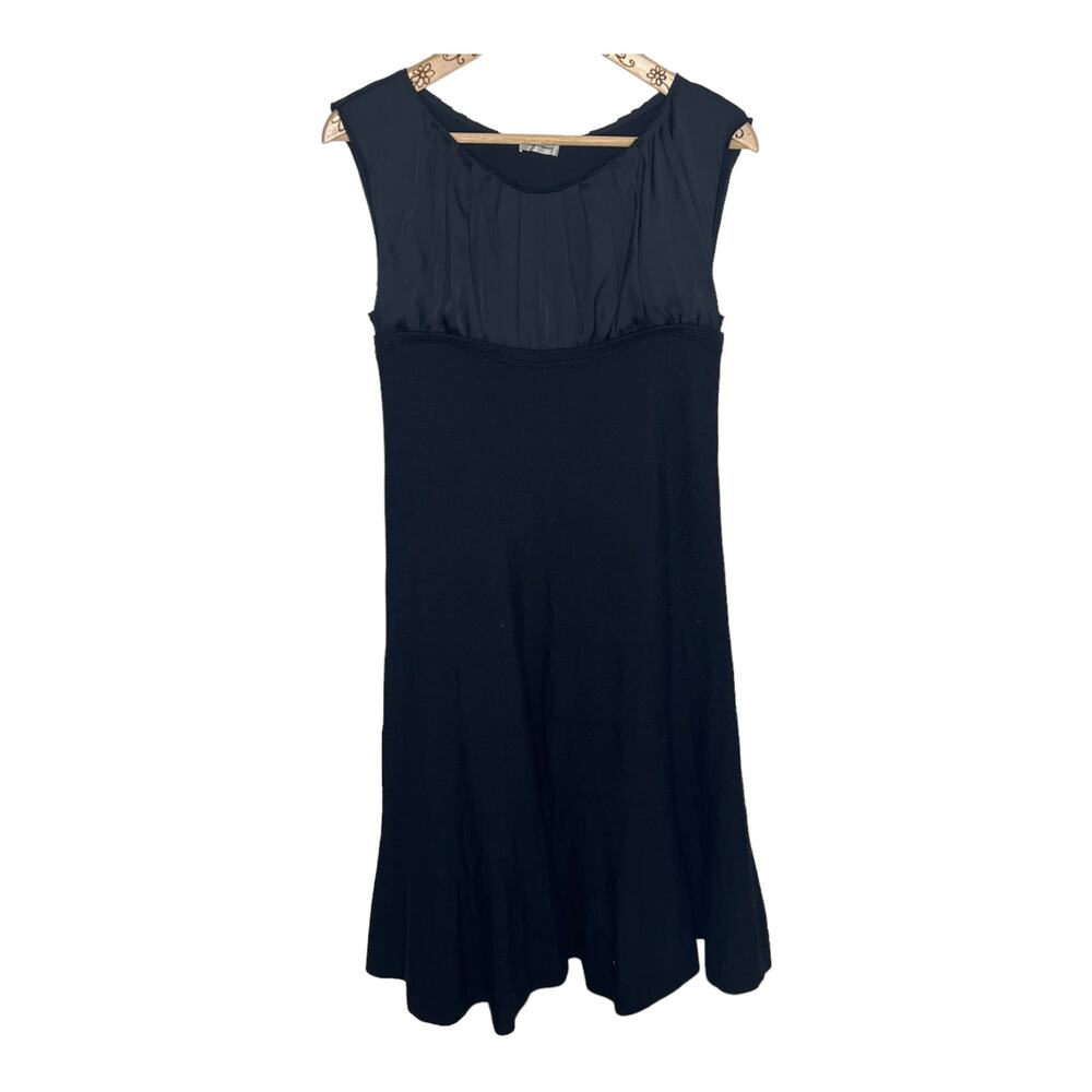 Philosophy Di Alberta Ferretti Black LBD Virgin Wool Dress US Size 6 Empire